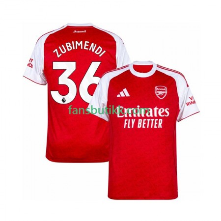 Fotballdrakt Arsenal Zubimendi 36 Hjemmetrøye 2025-2026 Kortermet